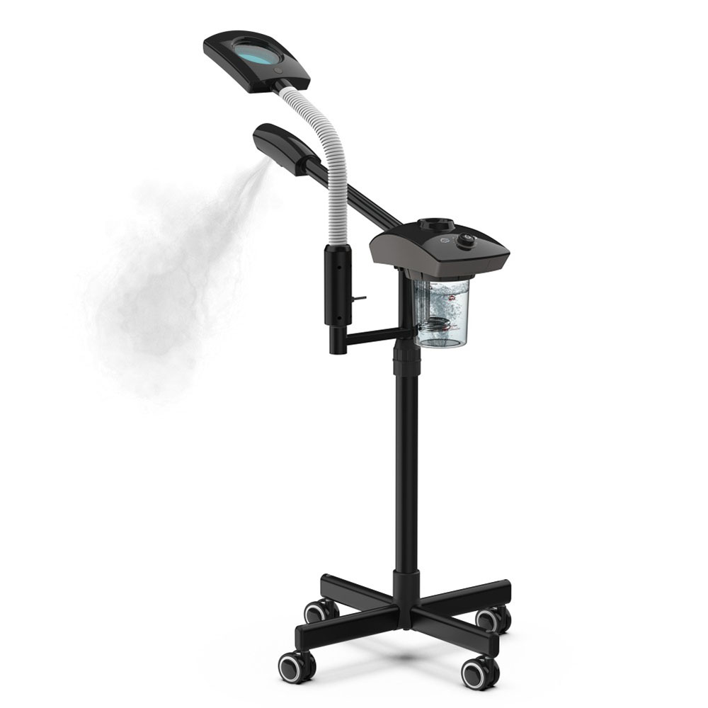 Face Steamer - เครื่องทำละอองน้ำอุ่นเครื่องอบไอน้ำสำหรับผิวหน้าสำหรับใบหน้าเครื่องพ่นไอน้ำทำความสะอาดได้ล้ำลึกเหมาะสำหรับร้านเสริมสวยที่บ้านเครื่องพ่นทำสปาเพื่อผิวขาว