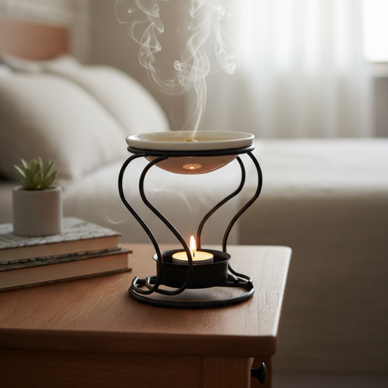 Wax Warmer - เตาอุ่นเทียนหอมเซรามิกสำหรับเทียนทีไลท์ น้ำมันหอมระเหย และเทียนขี้ผึ้ง ใช้ตกแต่งบ้านและห้องนอน