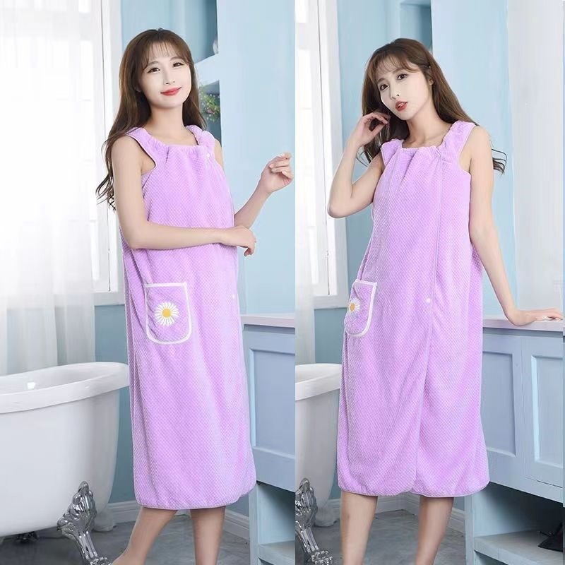ผ้าขนหนูอาบน้ำลายดอกไม้สีชมพูข - Spa Towel บทวิจารณ์และราคา
